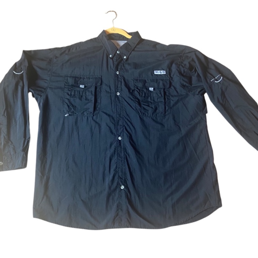 Columbia Men’s PFG Bahama™ II Long Sleeve Fishing Shirt Plus Size Black